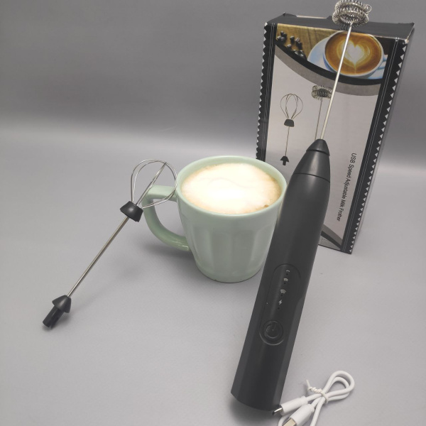 Капучинатор электрический USB Speed Adjustable Milk Frother *3 режима скорости, 2 насадки)